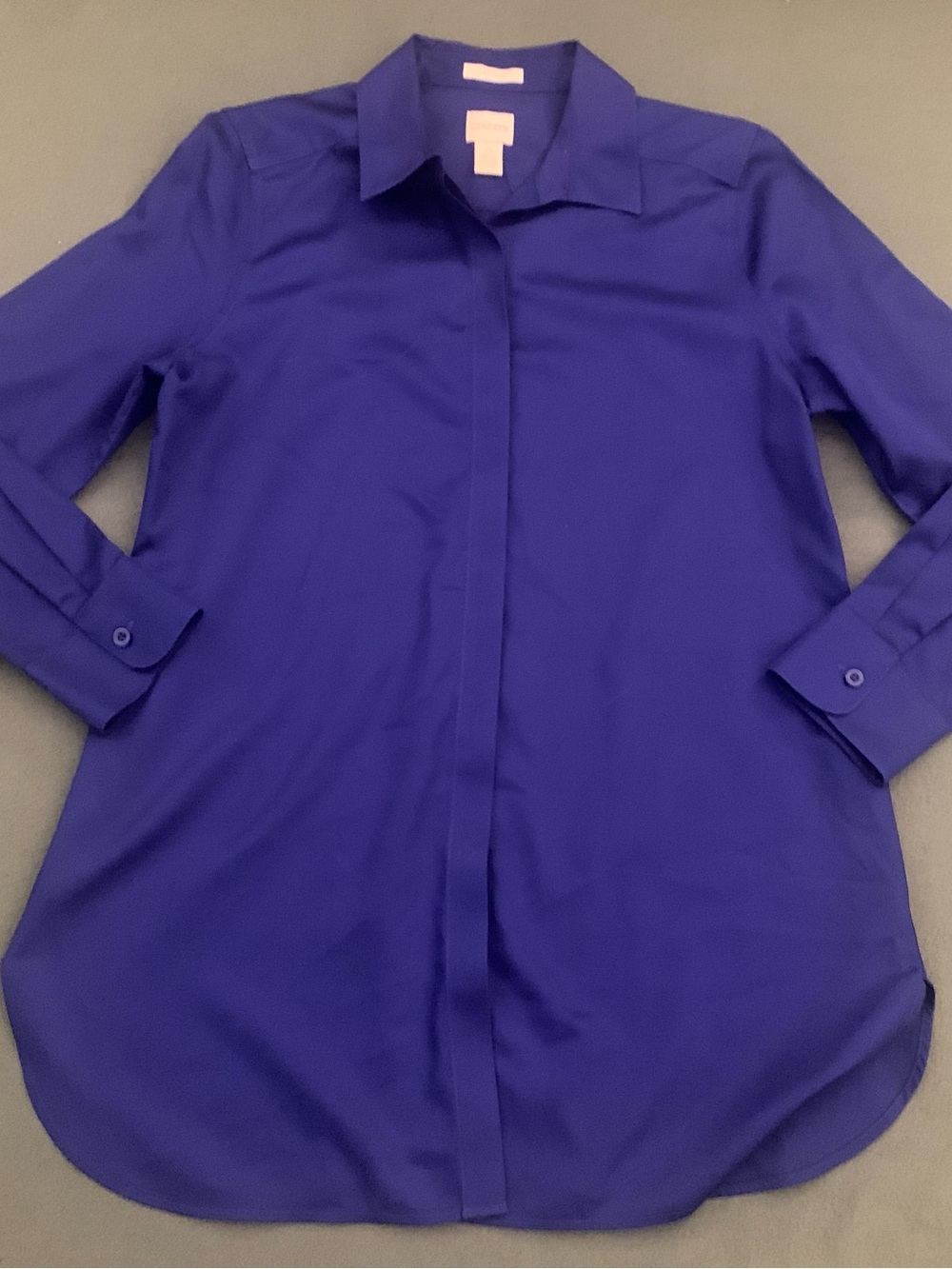 CHICO’S 100% Cotton Long Blue Top